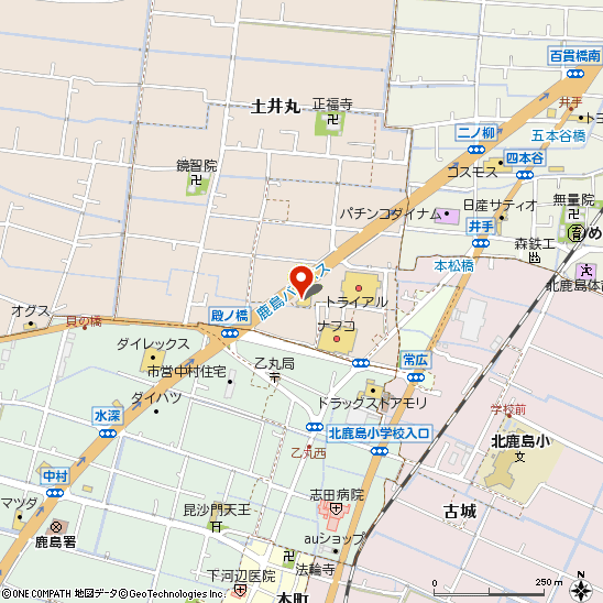 ブリヂストンタイヤセンター西日本株式会社　ミスタータイヤマン 鹿島付近の地図